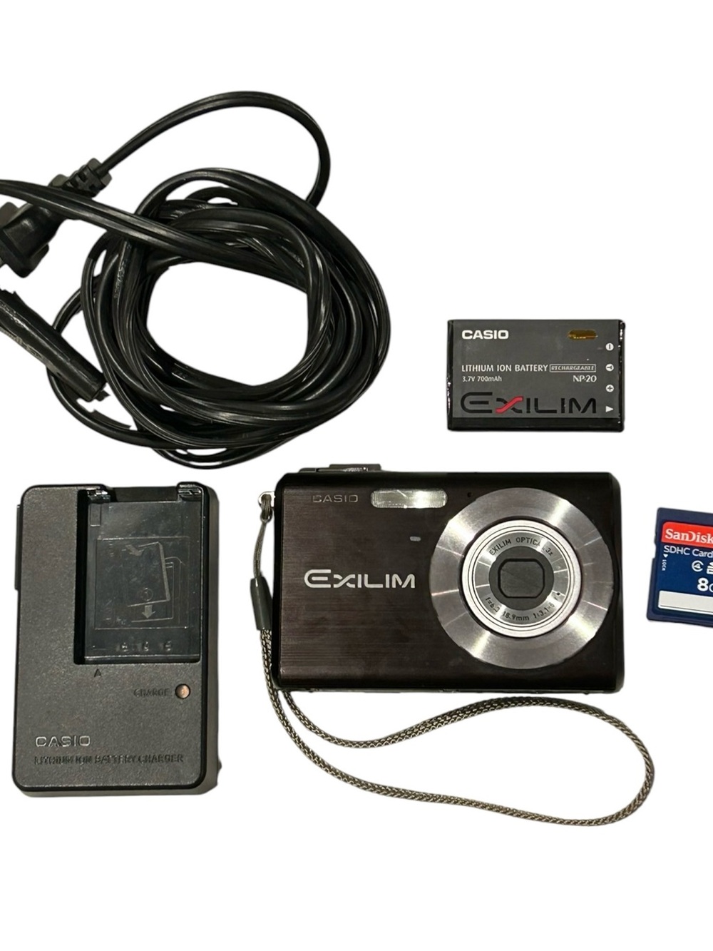 Casio Exilim EX-Z60 6.0MP Digital Camera Black Tested Working Charger/Battery/SD